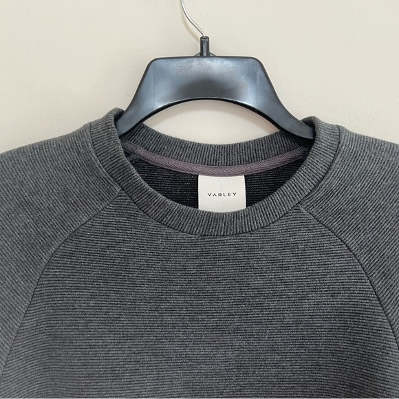 Varley Albret Sweatshirt Dress Ottoman Fabric in Dark Charcoal Gray Marl, size S - Picture 9 of 14